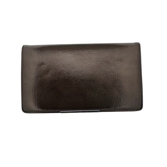 Chanel Patent Leather Long Wallet with Silver CC Logo - Picture 2 of 6